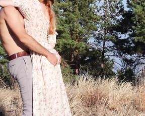 Fantastische buitenseks met sexy vrouw